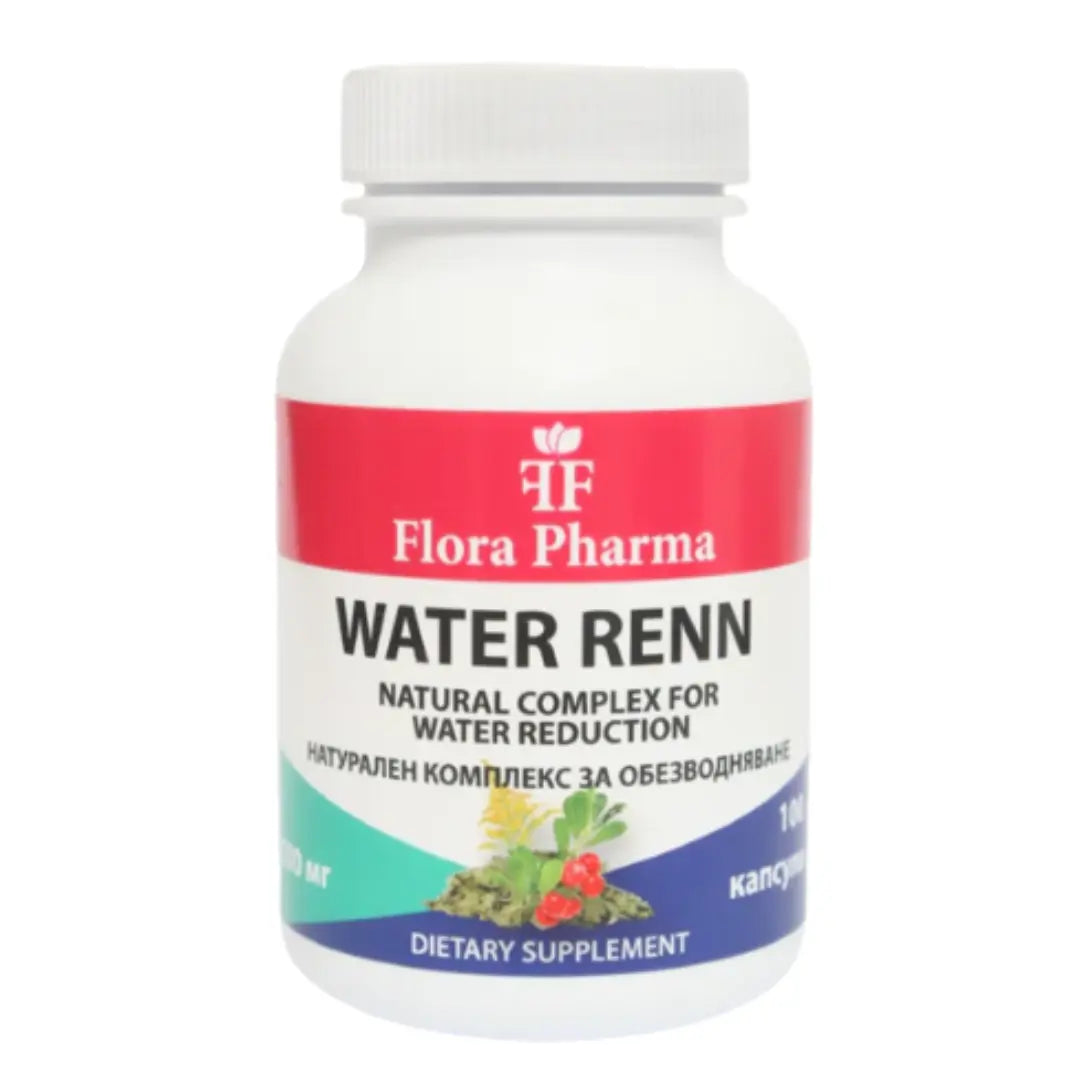 WATER RENN – Nahrungsergänzungsmittel 100 Kapseln, 500 mg – entfernt eingelagertes Wasser und Giftstoffe aus dem Körper