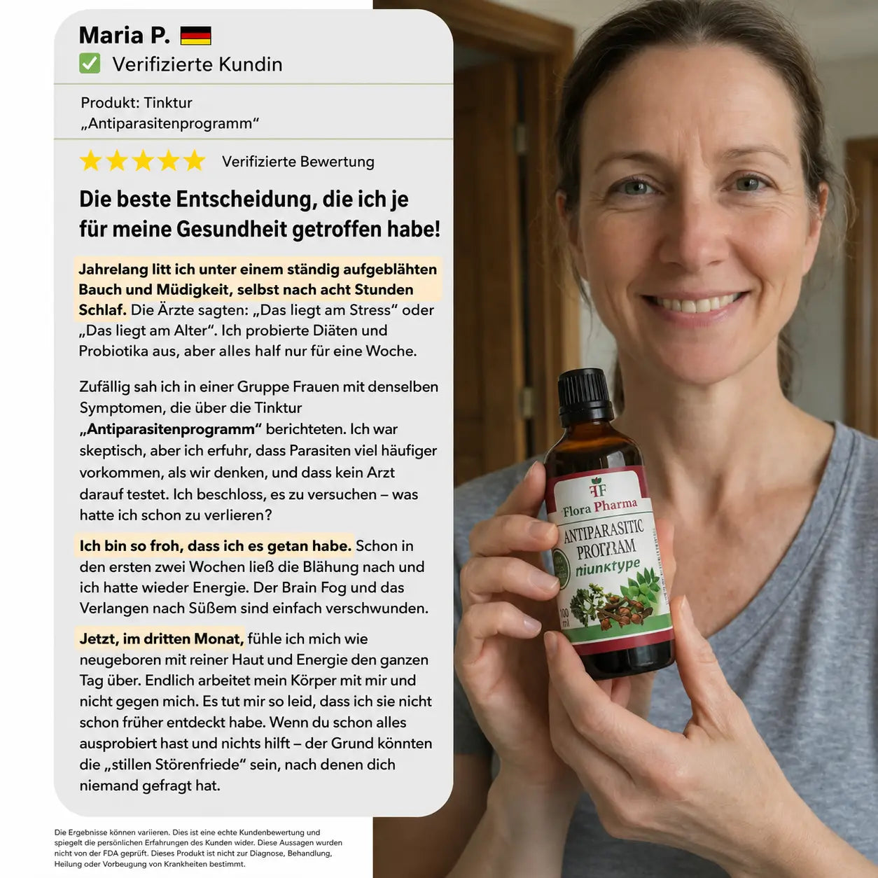 Antiparasitäres Programm – Tinktur 100 ml – tötet Parasiten, Bakterien und Pilze