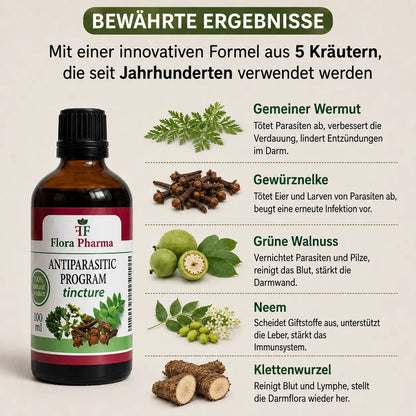 Antiparasitäres Programm – Tinktur 100 ml – tötet Parasiten, Bakterien und Pilze