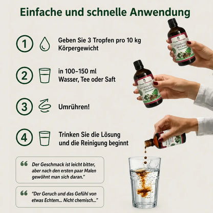 Antiparasitäres Programm – Tinktur 100 ml – tötet Parasiten, Bakterien und Pilze