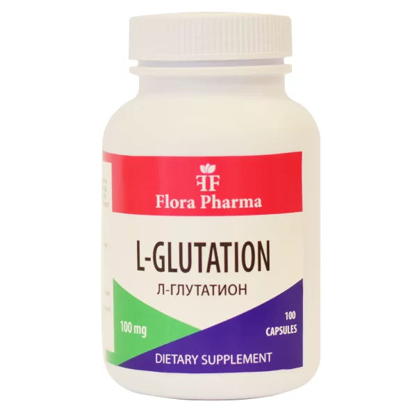 L-GLUTATHION – Nahrungsergänzungsmittel 100 Kapseln, 100 mg – für Entgiftung, Immunität, strahlende Haut